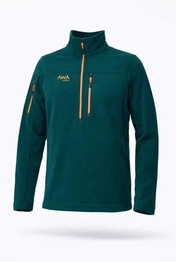 CHOMPA POLAR DEPORTIVA CON CIERRE MEDIO