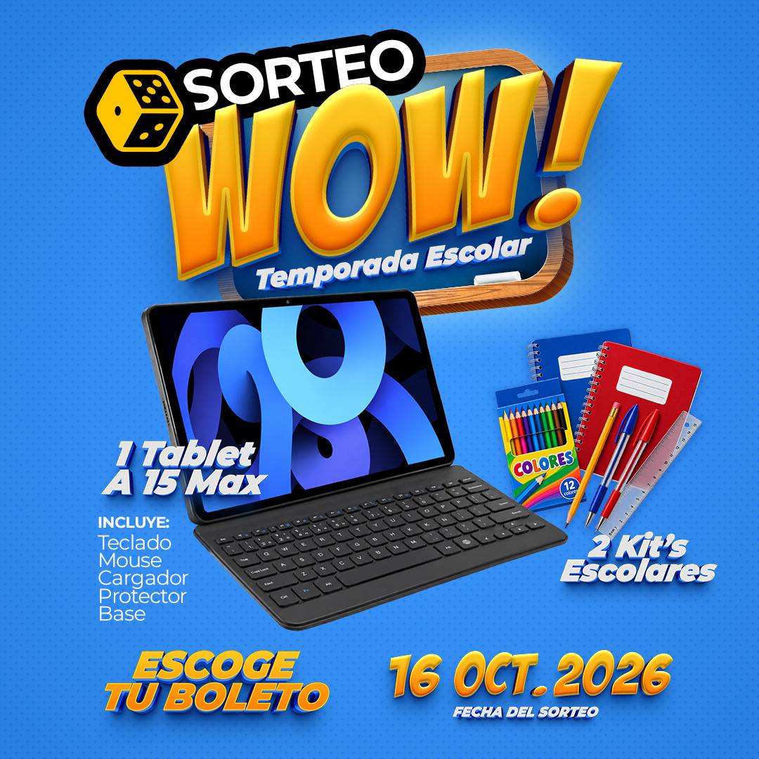 BOLETO WOW TEMPORADA ESCOLAR