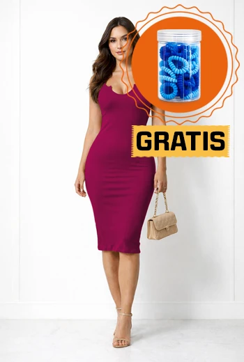 VESTIDO CEÑIDO AL CUERPO COLOR VINO