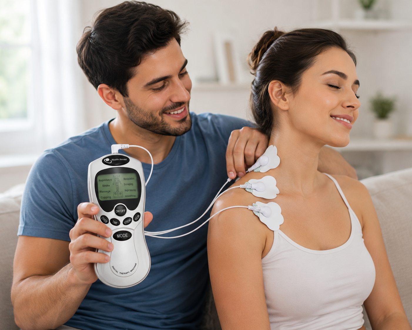 ELECTRO ESTIMULADOR MUSCULAR, MASAJEADOR ELÉCTRICO PARA TERAPIA