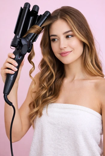 RIZADOR DE CABELLO TRIPLE ONDULADOR PROFESIONAL ONDAS DEFINIDAS