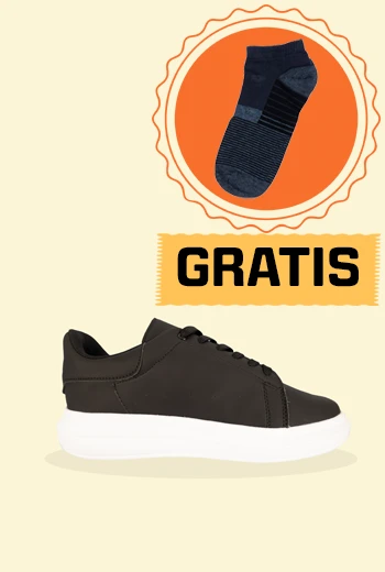 ZAPATILLAS URBAN CLASSIC NEGRO CON SUELA BLANCA