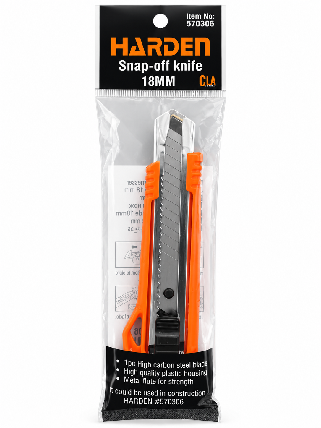 Cúter Retráctil Harden 18 mm Snap-Off Knife 570306