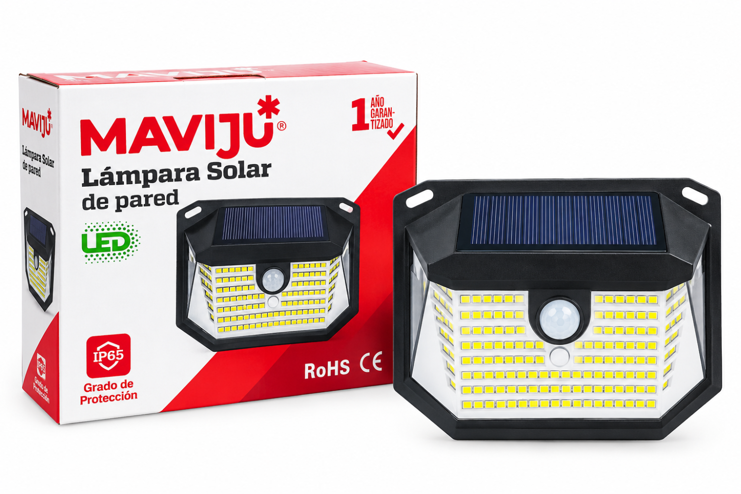 Lámpara Solar LED de Pared Maviju