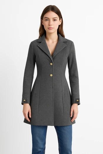 ABRIGO ELEGANTE PARA MUJER CON SOLAPA