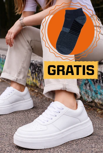 ZAPATILLAS BÁSICAS CON PLATAFORMA BLANCO TOTAL